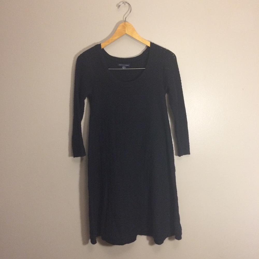 Black Skater Sweater Dress